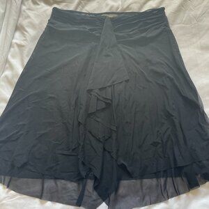 Tommy Bahama Black Sheer Romantic Layered Airy Skirt